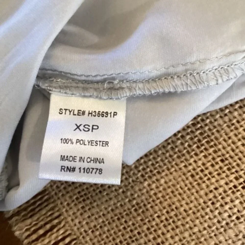 Anthropologie Hazel Silver tiers blouse size XSP‎ Xsmall petite Short Sleeve - Picture 6 of 6